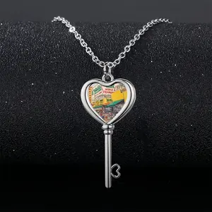 Nathans Of Coney Island New York City Heart Shaped Key Necklace