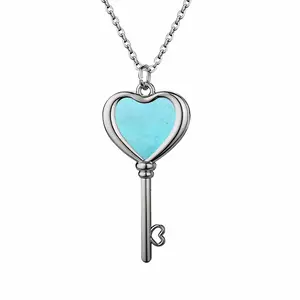 Silent Explorer Heart Shaped Key Necklace