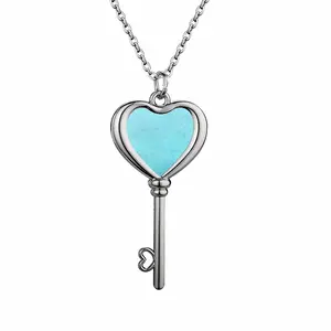 Silent Explorer Heart Shaped Key Necklace