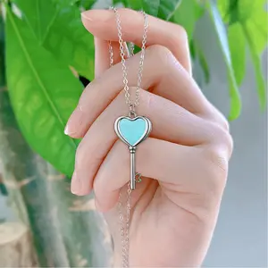 Silent Explorer Heart Shaped Key Necklace