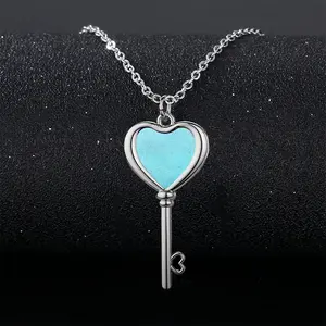 Silent Explorer Heart Shaped Key Necklace