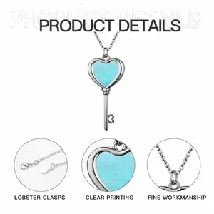 Silent Explorer Heart Shaped Key Necklace