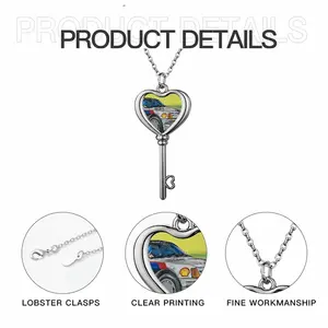 Peugeot 205 Heart Shaped Key Necklace