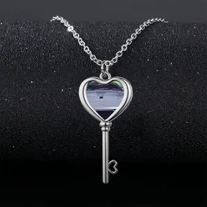 Porsche Gt1 Heart Shaped Key Necklace