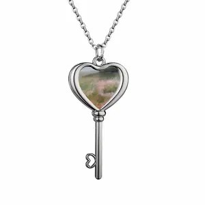 Flower Field No2 Heart Shaped Key Necklace