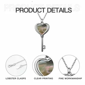 Flower Field No2 Heart Shaped Key Necklace