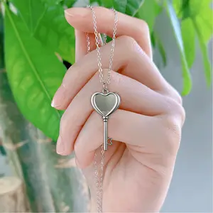 Les Saintes Seen From Les Imperiaux Heart Shaped Key Necklace