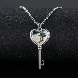 The Skier Heart Shaped Key Necklace