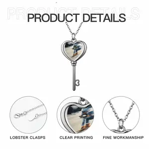 The Skier Heart Shaped Key Necklace