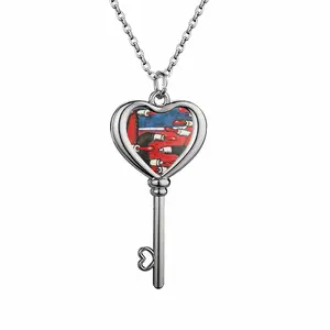 War Heart Shaped Key Necklace