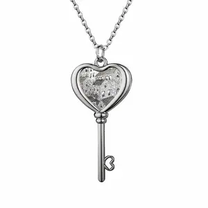 You Are Being Watched 2 Heart Shaped Key Necklace