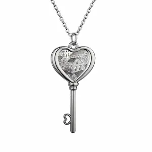 You Are Being Watched 2 Heart Shaped Key Necklace