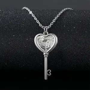 You Are Being Watched 2 Heart Shaped Key Necklace