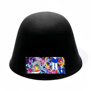 Goodbye My Love - Pop Art Cartoon Universal Peace Calligraphy Pink Woolen Fisherman Hat