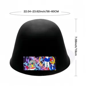 Goodbye My Love - Pop Art Cartoon Universal Peace Calligraphy Pink Woolen Fisherman Hat