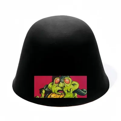 Green Alien Wizard Woolen Fisherman Hat