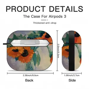 Sunflowers Airpods 3 Case (Hard Shell, Black)