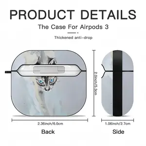 Cat With Fish Airpods 3 Case (Hard Shell, Black)