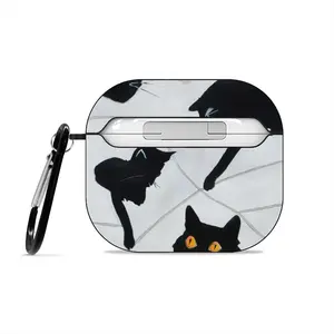 Cats With Thread Airpods 3 Case (Hard Shell, Black)