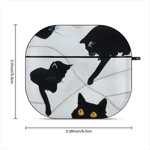 Cats With Thread Airpods 3 Case (Hard Shell, Black)