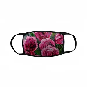 Pink Climbing Roses Bound Face Mask