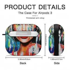 Summer Rain Airpods 3 Case (Hard Shell, Black)