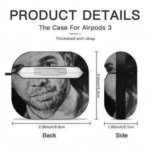 Aubrey Drake Graham Portrait Airpods 3 Case (Hard Shell, Black)