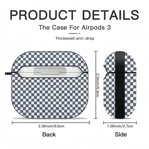 Black-And-White Airpods 3 Case (Hard Shell, Black)