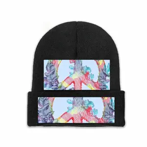 Peace Love Flower Memory Knit Cap