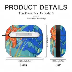 Orange Lily Airpods 3 Case (Hard Shell, Black)