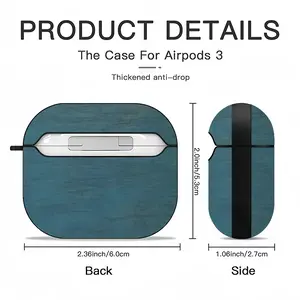 Aqua Blue Airpods 3 Case (Hard Shell, Black)