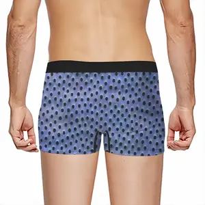 Men Holes Purple Blue Underpant