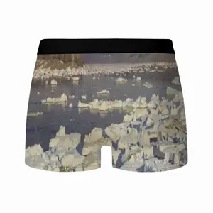 Men Ice Drift On The Oka Underpant