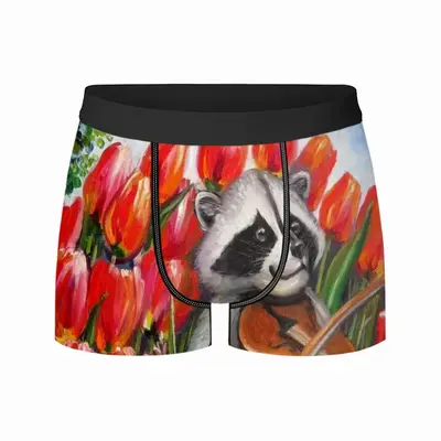 Men Raccoon Celebrating Spring Underpant