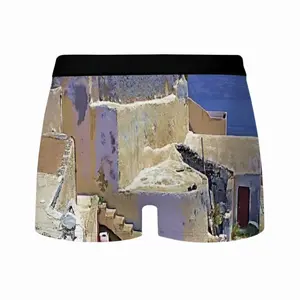 Men Santorini House And Cliffs In Oia Underpant