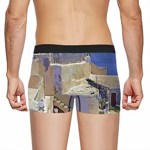 Men Santorini House And Cliffs In Oia Underpant