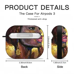 Fire Flame Airpods 3 Case (Hard Shell, Black)