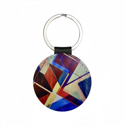 Caste Vs Caste Leather Circular Keychain