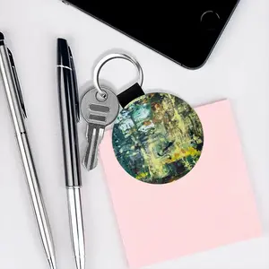 Bionic Wall Leather Circular Keychain