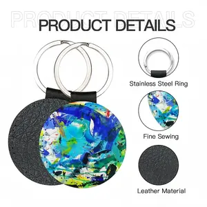 Liquid Origin Leather Circular Keychain