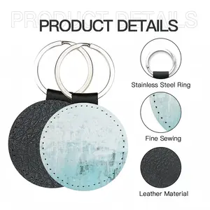 Outside Living Leather Circular Keychain