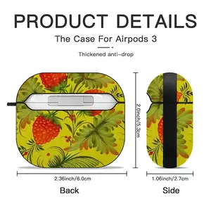 Raspberry Airpods 3 Case (Hard Shell, Black)