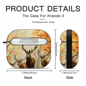 Deer Family In An Autumn Forest Airpods 3 Case (Hard Shell, Black)