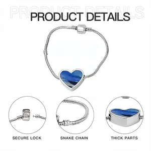 Into The Great Blue Heart Shaped Nnake Bone Bracelet