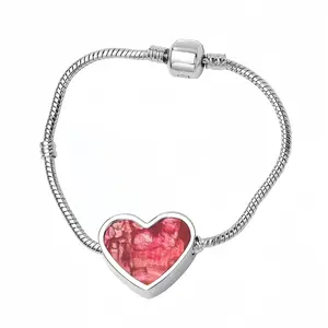 Waiting Roam Heart Shaped Nnake Bone Bracelet