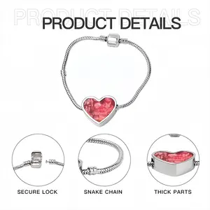 Waiting Roam Heart Shaped Nnake Bone Bracelet