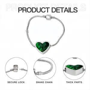 Growth 46 Seconds Heart Shaped Nnake Bone Bracelet