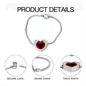 Pubic Flag Japan Heart Shaped Nnake Bone Bracelet