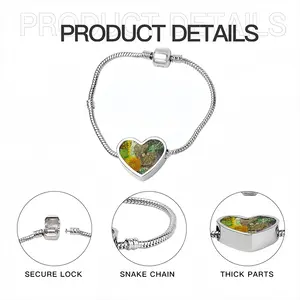 Bursting Energy Heart Shaped Nnake Bone Bracelet