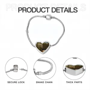 Four Hundred Shekels Of Silver Heart Shaped Nnake Bone Bracelet